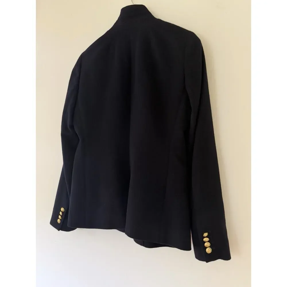 J.Crew 100% Cashmere Regent Blazer Navy Blue Size 4 Rare $890